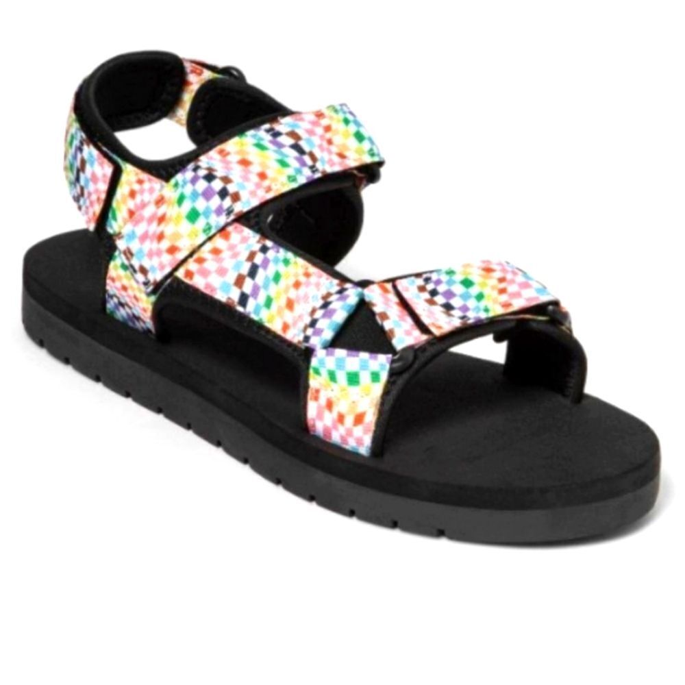 Ladies Pride color block sandals